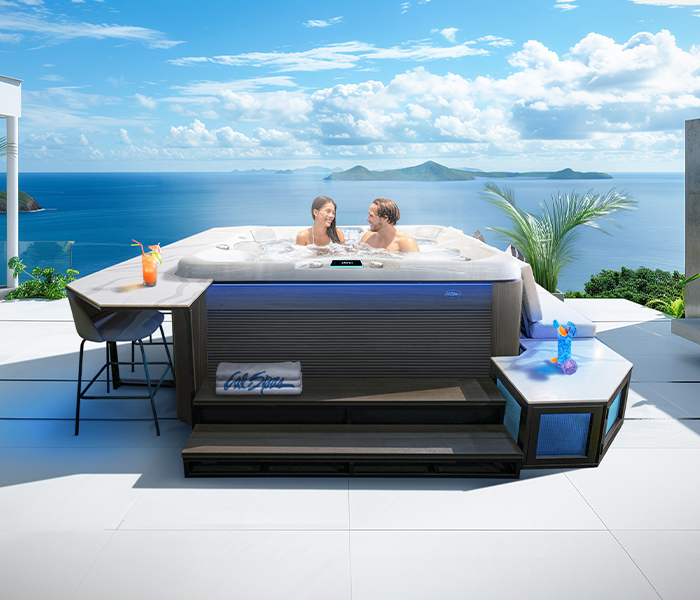 Calspas hot tub being used in a family setting - Royal Oak